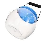 YARNOW Portable Plastic Aquarium with Lid and Handle Transparent Round Terrarium for Small Creatures Compact and Spacious Container for Outdoor Fishing Beach Trips