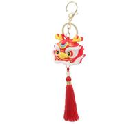 YARNOW Porte-clés Dragon Chinois Style Cartoon Pendentif Sac Portable Cadeau Nouvel An Année Du Dragon Design Lion Rouge Élégant Accessoire Original