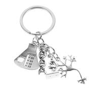 YARNOW Porte-clés en Métal Pendentif Microscope Adn, Compact et Portable, Porte-clés pour Professeurs de Sciences et Passionnés de Biologie, Présent Scientifique pour Paquet à Main