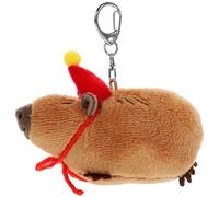 YARNOW Porte-Clés en Peluche de Cochon d'Inde 10 CM, Breloque Légère et Portable Chaînette, Décoration Suspendue Multifonctionnelle pour Paquet à Dos et Clés, pour Garçon et Filles et