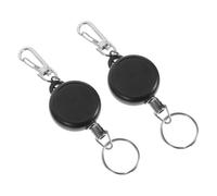 YARNOW Porte-clés Rétractable en Câble D’Acier, Clip Ceinture Portable | Acier, ABS et Câble Interne, Fixation par Boucle, pour Paquet, Clés USB, Vélo et Usage Quotidien