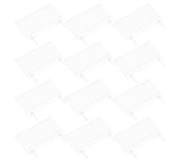 YARNOW Porte-étiquettes en Pvc Transparent avec Crochet Double Oreille, 100pcs, Design à Verrouillage par Clip, Solide et Flexible, pour Étagères de Magasin et Bacs de Rangement