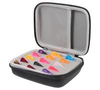 YARNOW Porte-médiators de Guitare Noir avec Étui de Rangement Compact, 15 Médiators de Guitare Folk Multi-usages, Léger et Portable, Accessoire Pratique pour Couleur Aléatoire