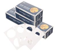 YARNOW Porte-pièces en Papier Transparent Étanche Lot de 200 Pcs pour Collectionneurs, Supports Pratiques et Protecteurs pour Monnaie, Rangement Sécurisé Pièces de Collection