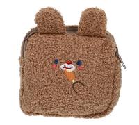 YARNOW Porte-serviettes Hygiéniques Peluche Brodée Lapin Pochette de Rangement Cosmétique Douce et Pratique pour Femme Pochette Menstruelle Compacte