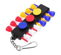 YARNOW Porte-Tee de Golf en Plastique Robuste avec Base Stable Organisateur Compact pour Tees de Golf Accessoire Pratique et Portable Multifonctionnel