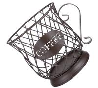 YARNOW Porte-ustensiles en Fil de Fer Noir Robuste, Rangement Polyvalent pour Petits Ustensiles, pour Balcon et Patio, Design Simple et Élégant