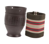 YARNOW Pot de Moxibustion Céramique avec Couvercle Outil de Massage à Armoise pour Usage Domestique Isolation Thermique et Fatigue Tasse Guasha Double