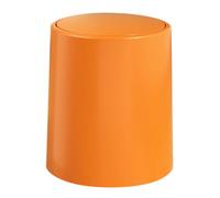 YARNOW Poubelle Cuisine Plastique à Double Compartiment Couvercle à Pression Orange Solide, Design Moderne et Simple, pour Usage Extérieur et Intérieur