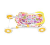 YARNOW Poussette De Poupée Poupée De Poussette pour Bébé Landau Miniature Accessoires De Poupées Faire Semblant De Jouer Au Landau Éducatif pour Enfants Abdos Jaune
