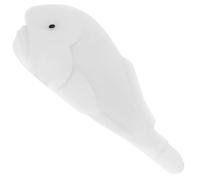 YARNOW Presser de Poisson Cartoon Blanc, Sensoriel Anti-Stress en TPR, Petit de Bureau Portable pour Soulager la Colère et Divertissement, pour Bureau et Fête