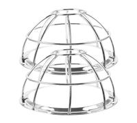 YARNOW Protection Robuste en Acier Inoxydable Argenté pour Détecteur de Fumée et Capteur, Couverture de Protection 2pcs pour Maison et Centre Commercial