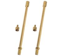 YARNOW Rallonge de Valve de Pneu en Cuivre Pur, 2 Pièces, Accessoire pour Trottinette et Monocycle, Compatible Pneus Tubeless, Prolongateur de Tige de Soupape Polyvalent pour Véhicules