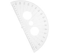 YARNOW Rapporteur Portable en Plastique Surface Lisse, Mesure Précise de 0 à 180°, Outil Sûr et Robuste Cours de Mathématiques à L'école