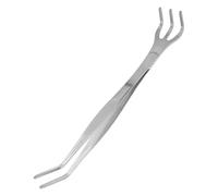 YARNOW Râteau Manuel en Acier Inoxydable 304 Pince à Épiler Courbée, Petit Outil de Jardinage Polyvalent pour Ameublir la Terre et Désherber, Adapté aux Petits Jardins et Bonsaïs