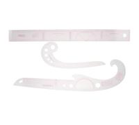 YARNOW Règle à patron courbe française 3 pièces en plastique, guide de couture pour coupe précise, adaptée aux passionnés de loisirs créatifs