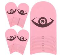 YARNOW Règle de Mesure Précise Mesure Symétrique et Angle de Curling 5 Pièces, Outil Indispensable pour Techniciennes de Cils pour Extensions de Cils en Plastique Rose