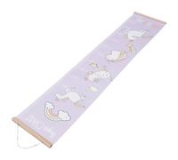 YARNOW Règle Murale de Croissance en Bois et Toile Lavande Impression Claire pour Garçon et Filles pour Chambre D'garçon et Filles et Maternelle