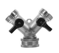YARNOW Répartiteur de Tuyau Double Réglable Y Adaptateur d'Arrosage pour Jardin Connecteur d'eau Pratique Utilisation à Résistance à Haute Pression pour Lavage de Voitures