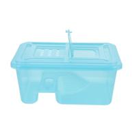 YARNOW réservoir de Tortue Cas d'élevage de Tortues réservoirs de Tortues Terrarium Tortue abri pour Tortue réservoir d'alimentation pour Reptiles Plate-Forme de Tortue Plastique Blue
