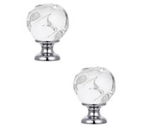 YARNOW Rose Poignée de Placard 2 Pièces en Verre Cristal | Alliage Métallique Résistant à Rouille, Style Européen Élégant, Installation Simple pour Rénovation de Couleur Aléatoire