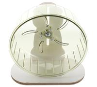 YARNOW Roue d'exercice Silencieuse pour Hamster 18 CM en Plastique Vert avec Support Blanc Roue d'Intérieur pour Petits Animaux de Compagnie Adaptée aux Gerbilles et Souris