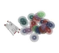 YARNOW Roues de Polissage Rotatives 1 Pouce 27 Pièces avec Arbre 3 Mm pour Outils de Tour, Disques de Ponçage de Précision pour Sculpture Bijoux Métal, Kit Multifonction Abrasif