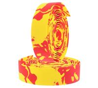 YARNOW Ruban de Guidon Vélo Antidérapant en Pvc Mousse, Protection Guidoline Résistante à L'usure, Taille Standard, 1 Paire Rouge et Jaune, Accessoires Vélo Route pour Maintien Stable