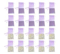 YARNOW Sachets de Lavande Vintage en Organza et Coton Rubans Lot de 20 Petits Paquet Parfumés pour Décoration de Table ou Voiture