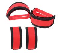 YARNOW Sangles de Pédales de Vélo Réglables Antidérapantes, Légères et Respirantes, Lot de 2 Paires Rouges pour Vélo à Pignon Fixe, Accessoires de Maintien Confortables pour Cyclisme