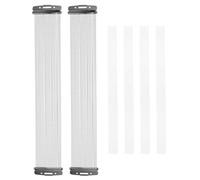 YARNOW Sangles de Timbre pour Caisse Claire Batterie Blanches 13 X 2,2 Pouces 20 Brins Kit Accessoires Percussion 2 Sangles 4 Attaches Adaptées Répétitions Orchestres Scolaires