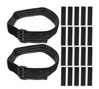 YARNOW Sangles Élastiques Antidérapantes pour Bottes Réglables en Polyester Faciles à Utiliser et Discrètes pour Bottes Hautes Noires Autocollants 2,5 X 45 Cm