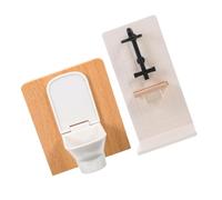 YARNOW Scale with Tiny Toilet and Shower Fixture Realistic Dollhouse Furniture for Miniature Bathroom Layout