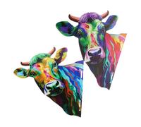 YARNOW Sculpture Décorative De Vache En Fer À Suspendre Décoration Murale Art Mural Animal