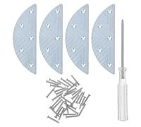 YARNOW Semelles de Chaussures Antidérapantes en Métal pour Talons - Protection Anti-usure Solide - 2 Paires Demi-lune Vis et Tournevis - Talonnettes pour Réparation et Entretien