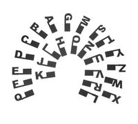 YARNOW Séparateurs Alphabet pour Rangement CD Dvd en Plastique Noir A-z 26 Pièces Index Solide et Complet pour Organisateur D'étagère et Classeur Bureau