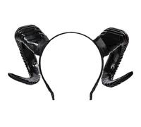 YARNOW Serrage-tête Cornes de Vache en Pu Noir Confortable pour Halloween et Cosplay, Accessoire Cheveux Femme Style Fancy Dress Expérience Agréable Toucher