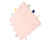 YARNOW Serviette Apaisante BéBé Rose Doudou ÉTiquettes Doux Tissu Confortable Carré 9.4 Pouces Multifonction pour Sommeil Main À MâCher