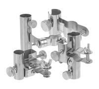 YARNOW Set 4 Pièces Accessoires pour Chaise de Pêche Support de Canne à Pêche Support Parapluie Assiette Appâts Acier Inoxydable Aluminium Bouton Économiseur de Force Libération Rapide