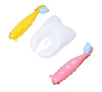 YARNOW Set de Ballons Dentaires Géants Ballon Dent et Brosse à Dents Gonflable Décoration Fête Éducative Accessoires pour École et Rose Jaune et Blanc