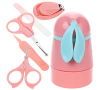 YARNOW Set de Manucure Bébé Coupe-ongles en Acier Inoxydable et Lime à Ongles, Confort pour -nés, Étui Rose Pratique pour Soins Délicats