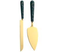 YARNOW Set de Spatule à Gâteau Manche en Céramique et Lame en Acier Inoxydable, Outil de Service Solide et Précis pour Fête de Mariage ou Gâteau D'anniversaire