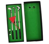 YARNOW Set de Stylos Golf Miniatures avec Boîte Portable Jeu de Bureau Golf Créatif pour Hommes et Femmes Accessoires de Bureau Élégants