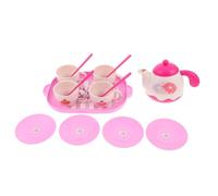 YARNOW Set de Thé pour Garçon Fille Plastique Vaisselle Réaliste Incassable Service à Thé avec Théière Assiettes et Plateau Imitation pour Goûter et Jeux Imagination Filles