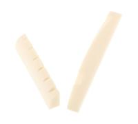 YARNOW Sillet de Guitare Folk en Plastique Beige 2pcs Chevalet Inférieur et Sillet pour Soutien Stable des Cordes et Amélioration du Son
