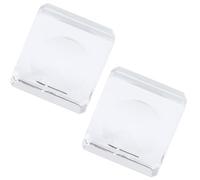 YARNOW Socles Carrés en Verre pour Présentation et Rangement pour Boules de Lot de 2 Support Décoratif Élégant Design Unique et Fonctionnel pour Bureau ou Maison