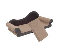 YARNOW Sofa-Shaped Cat Scratcher Lounge Papier Corrugé Plateau à Griffer pour Chat Intérieur Protège Meubles et Favorise Grattage Ciblé Kitten Sofa Bed Facile à Assembler