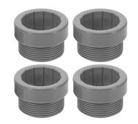 YARNOW Stabilisateurs pour Mât de Parasol de Piscine Lot de 4 en Polypropylène Gris Adaptateurs Fileté Universels Résistants Vent Support Stable et Compatible pour Fixation