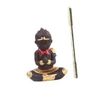 YARNOW Statue Bouddha Wukong pour Aquarium Décoration Résistante Sculpture Mythologique avec Bâton Doré Ornement Mini Jardin pour Bassin Poissons