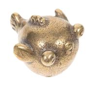 YARNOW Statuette De Poisson Miniature Laiton Décoration Créative pour Aquarium Sculpture De Poisson Artisanale Ornement De Maison